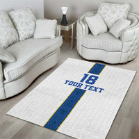 Custom Finland Football Area Rug Suomi Champion Sami Pattern - Wonder Print Shop
