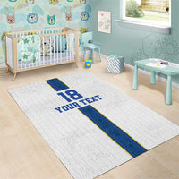 Custom Finland Football Area Rug Suomi Champion Sami Pattern - Wonder Print Shop
