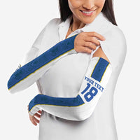 Custom Finland Football Arm Sleeves Suomi Champion Sami Pattern - Wonder Print Shop