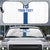 Custom Finland Football Auto Sun Shade Suomi Champion Sami Pattern - Wonder Print Shop