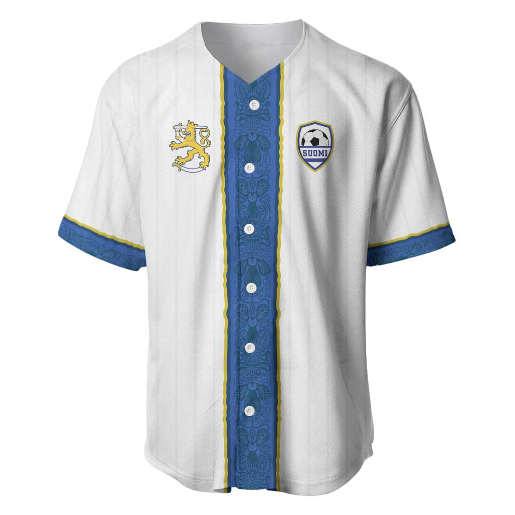 Custom Finland Football Baseball Jersey Suomi Champion Sami Pattern - Wonder Print Shop