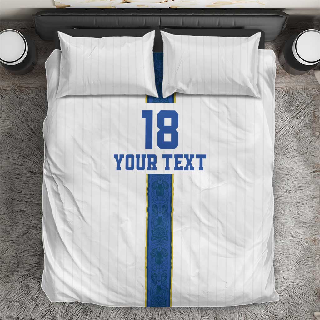 Custom Finland Football Bedding Set Suomi Champion Sami Pattern - Wonder Print Shop