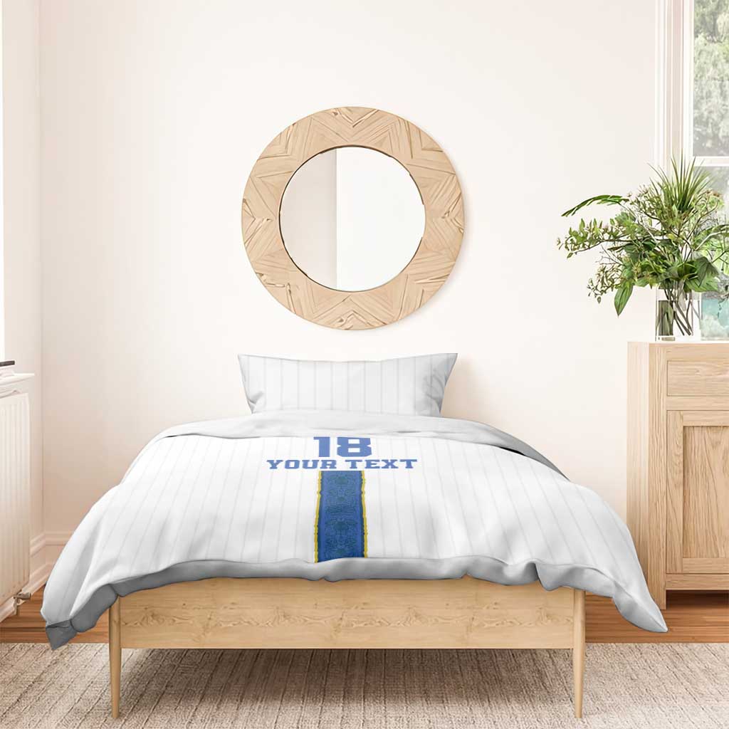 Custom Finland Football Bedding Set Suomi Champion Sami Pattern - Wonder Print Shop