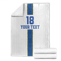 Custom Finland Football Blanket Suomi Champion Sami Pattern - Wonder Print Shop