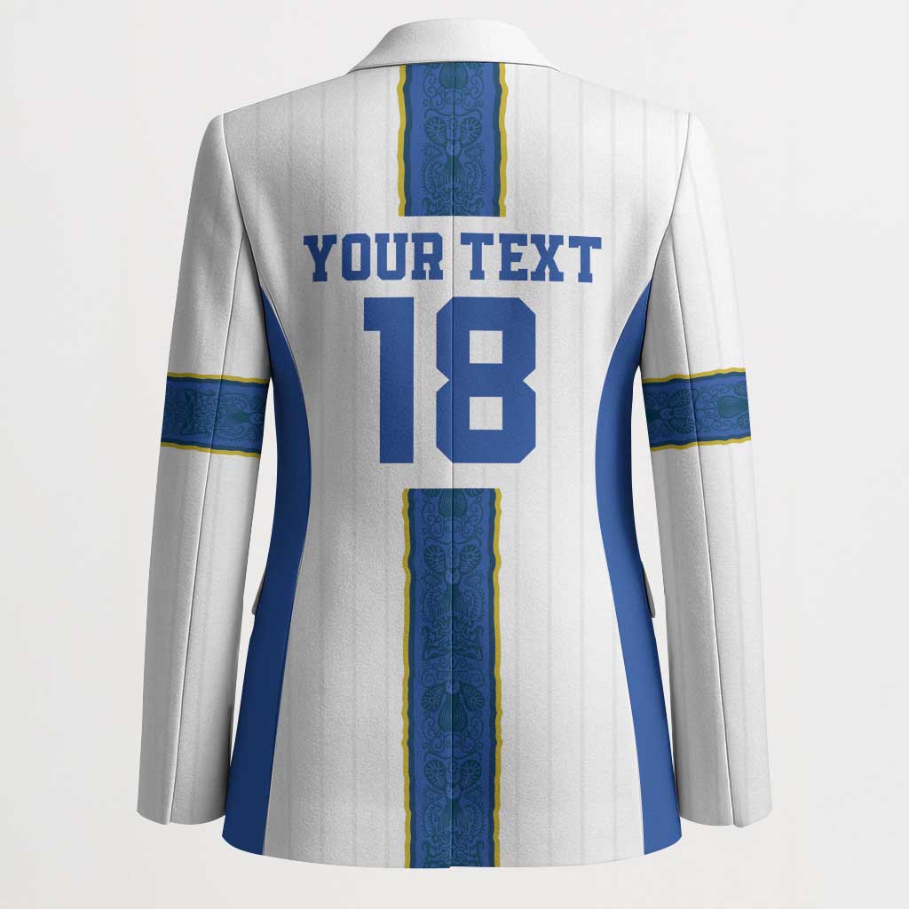 Custom Finland Football Blazer Suomi Champion Sami Pattern - Wonder Print Shop