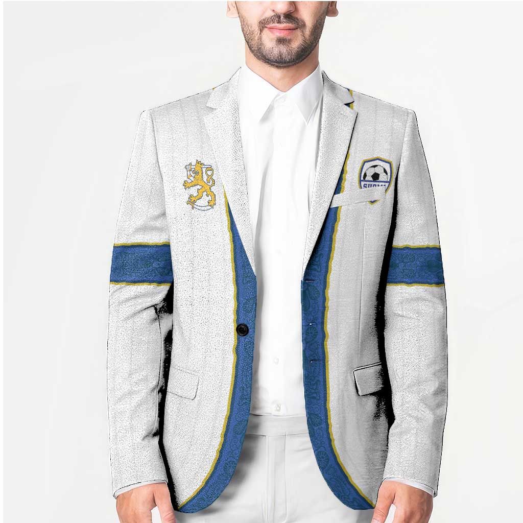 Custom Finland Football Blazer Suomi Champion Sami Pattern - Wonder Print Shop