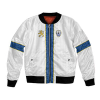 Custom Finland Football Bomber Jacket Suomi Champion Sami Pattern - Wonder Print Shop