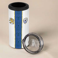 Custom Finland Football 4 in 1 Can Cooler Tumbler Suomi Champion Sami Pattern - Wonder Print Shop