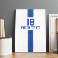 Custom Finland Football Canvas Wall Art Suomi Champion Sami Pattern - Wonder Print Shop