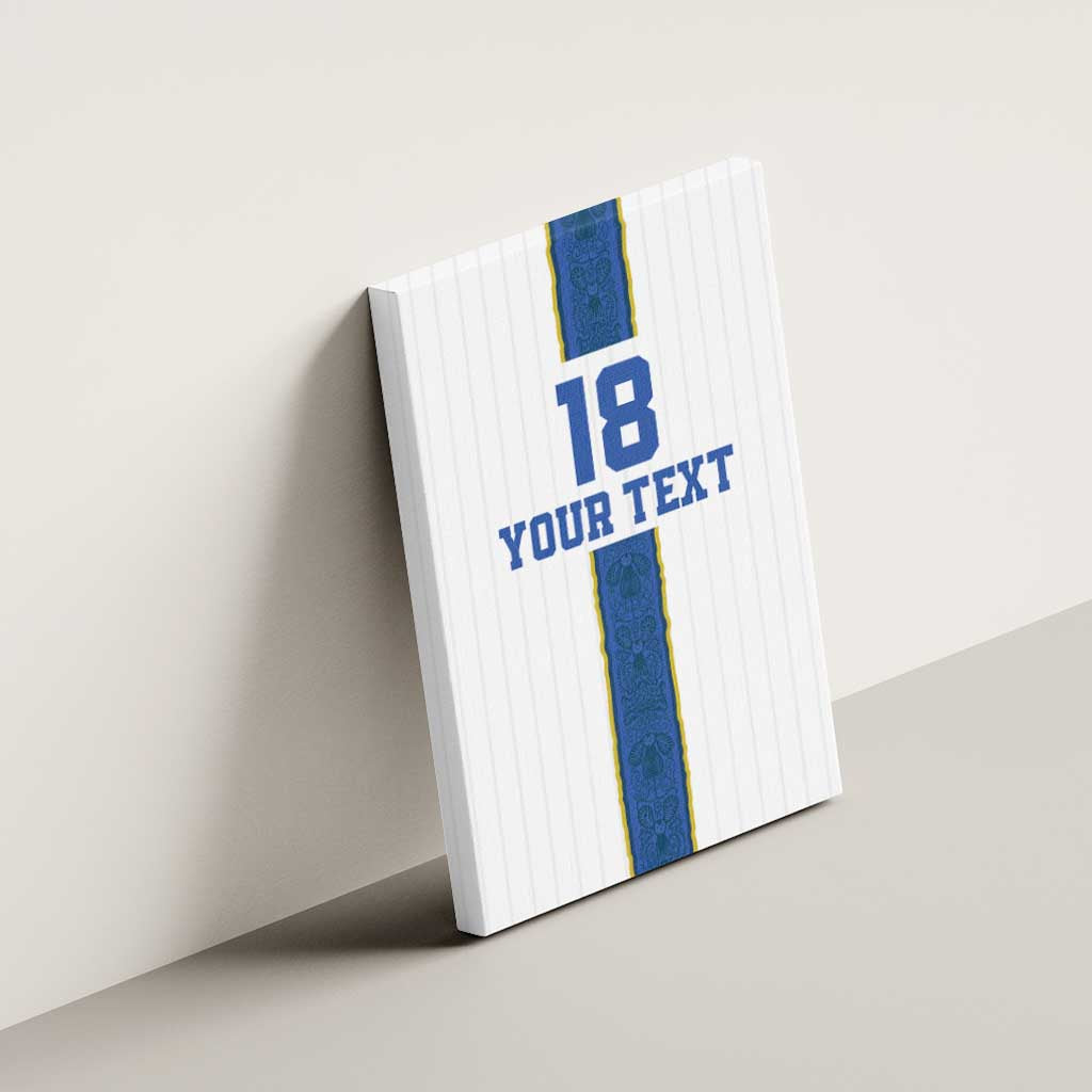 Custom Finland Football Canvas Wall Art Suomi Champion Sami Pattern - Wonder Print Shop