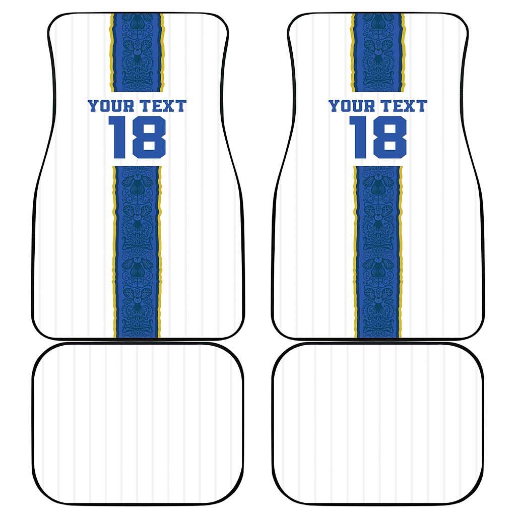 Custom Finland Football Car Mats Suomi Champion Sami Pattern - Wonder Print Shop