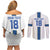 Custom Finland Football Couples Matching Off Shoulder Short Dress and Long Sleeve Button Shirt Suomi Champion Sami Pattern - Wonder Print Shop