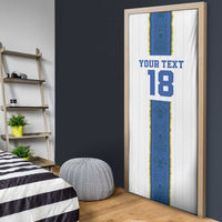 Custom Finland Football Door Cover Suomi Champion Sami Pattern - Wonder Print Shop