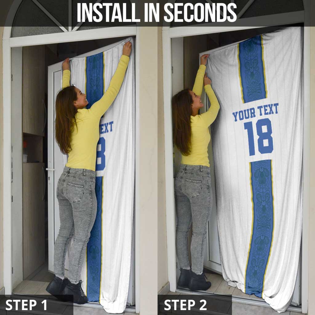 Custom Finland Football Door Cover Suomi Champion Sami Pattern - Wonder Print Shop