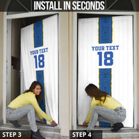 Custom Finland Football Door Cover Suomi Champion Sami Pattern - Wonder Print Shop