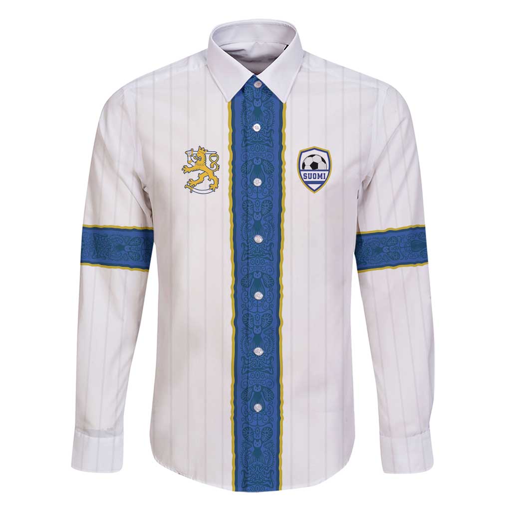 Custom Finland Football Family Matching Off Shoulder Maxi Dress and Hawaiian Shirt Suomi Champion Sami Pattern - Wonder Print Shop