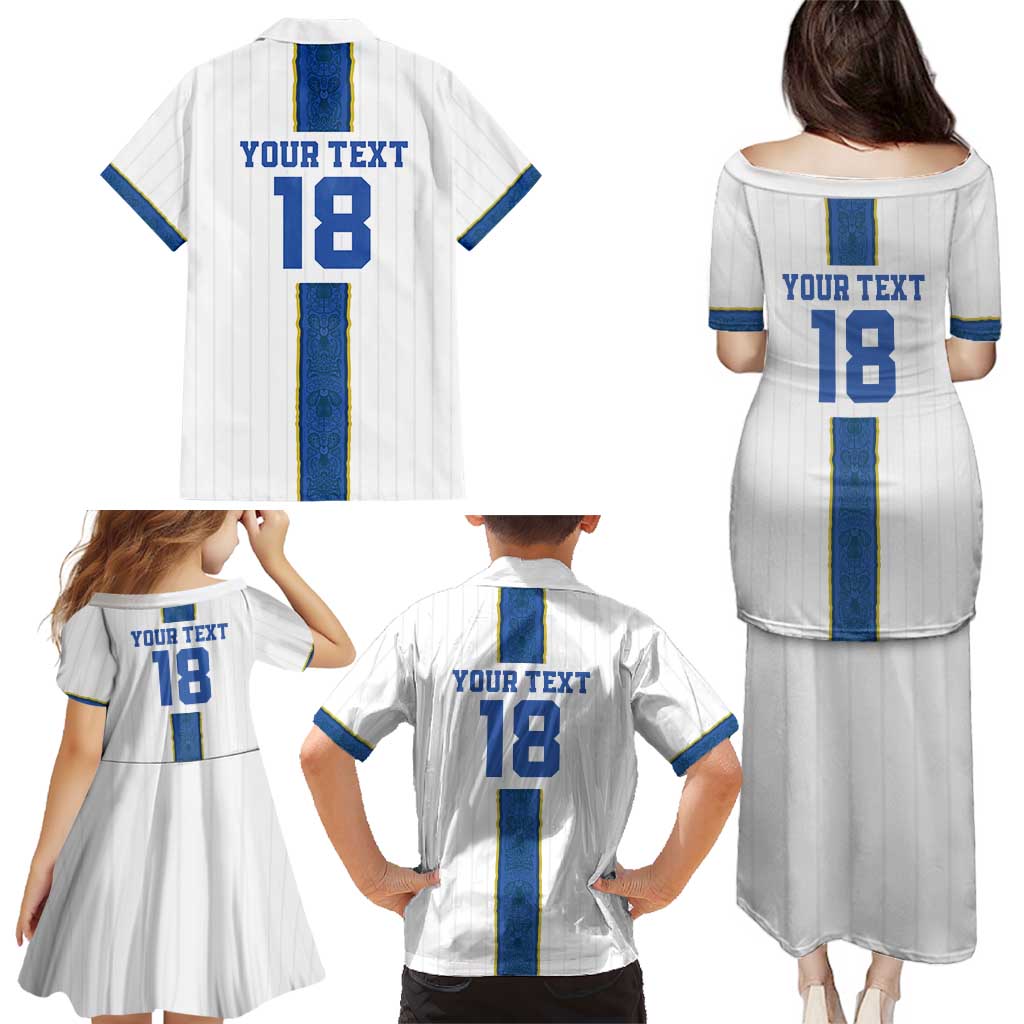 Custom Finland Football Family Matching Puletasi and Hawaiian Shirt Suomi Champion Sami Pattern - Wonder Print Shop