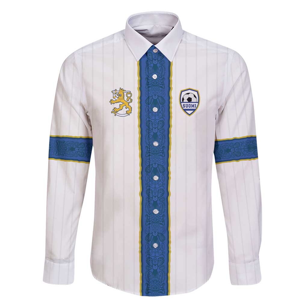 Custom Finland Football Family Matching Puletasi and Hawaiian Shirt Suomi Champion Sami Pattern - Wonder Print Shop