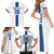 Custom Finland Football Family Matching Short Sleeve Bodycon Dress and Hawaiian Shirt Suomi Champion Sami Pattern - Wonder Print Shop
