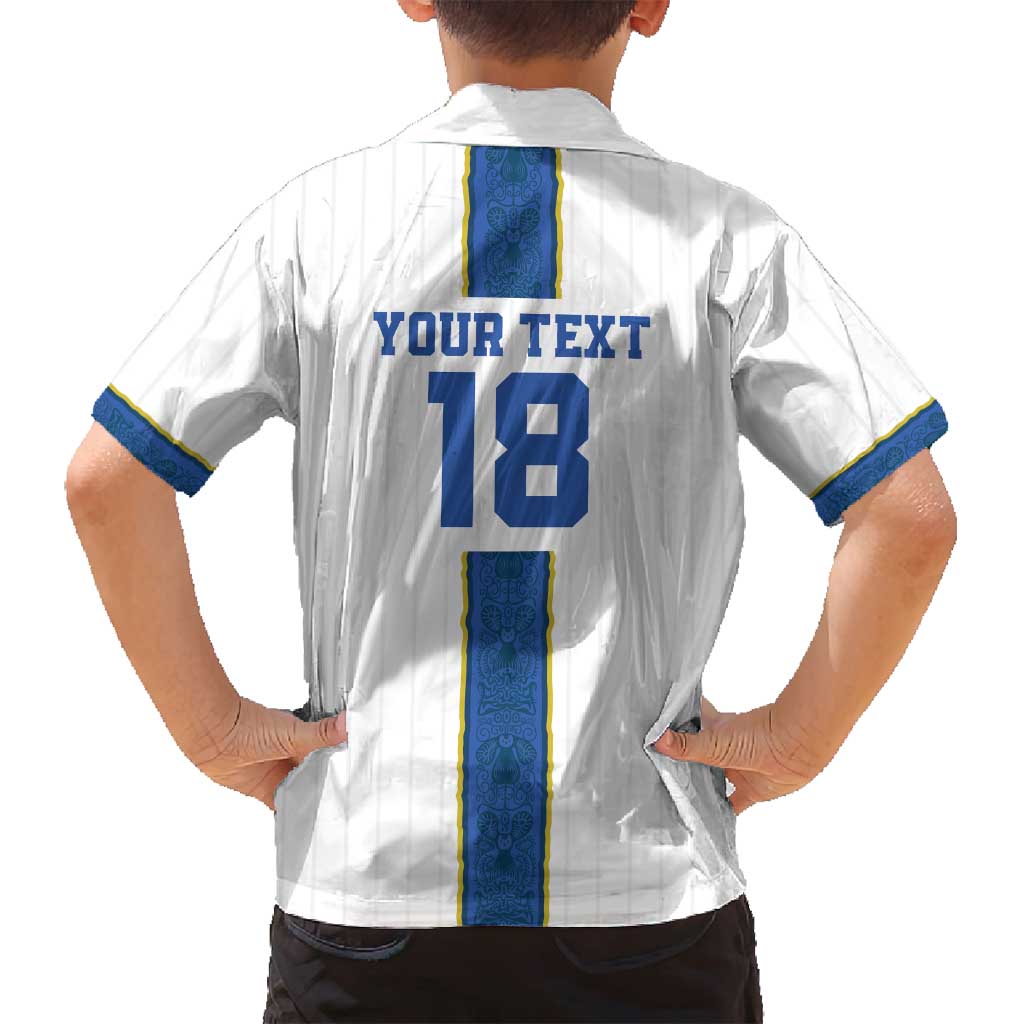 Custom Finland Football Family Matching Tank Maxi Dress and Hawaiian Shirt Suomi Champion Sami Pattern - Wonder Print Shop