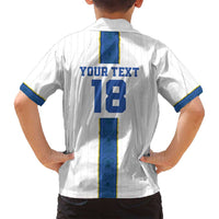 Custom Finland Football Family Matching Tank Maxi Dress and Hawaiian Shirt Suomi Champion Sami Pattern - Wonder Print Shop