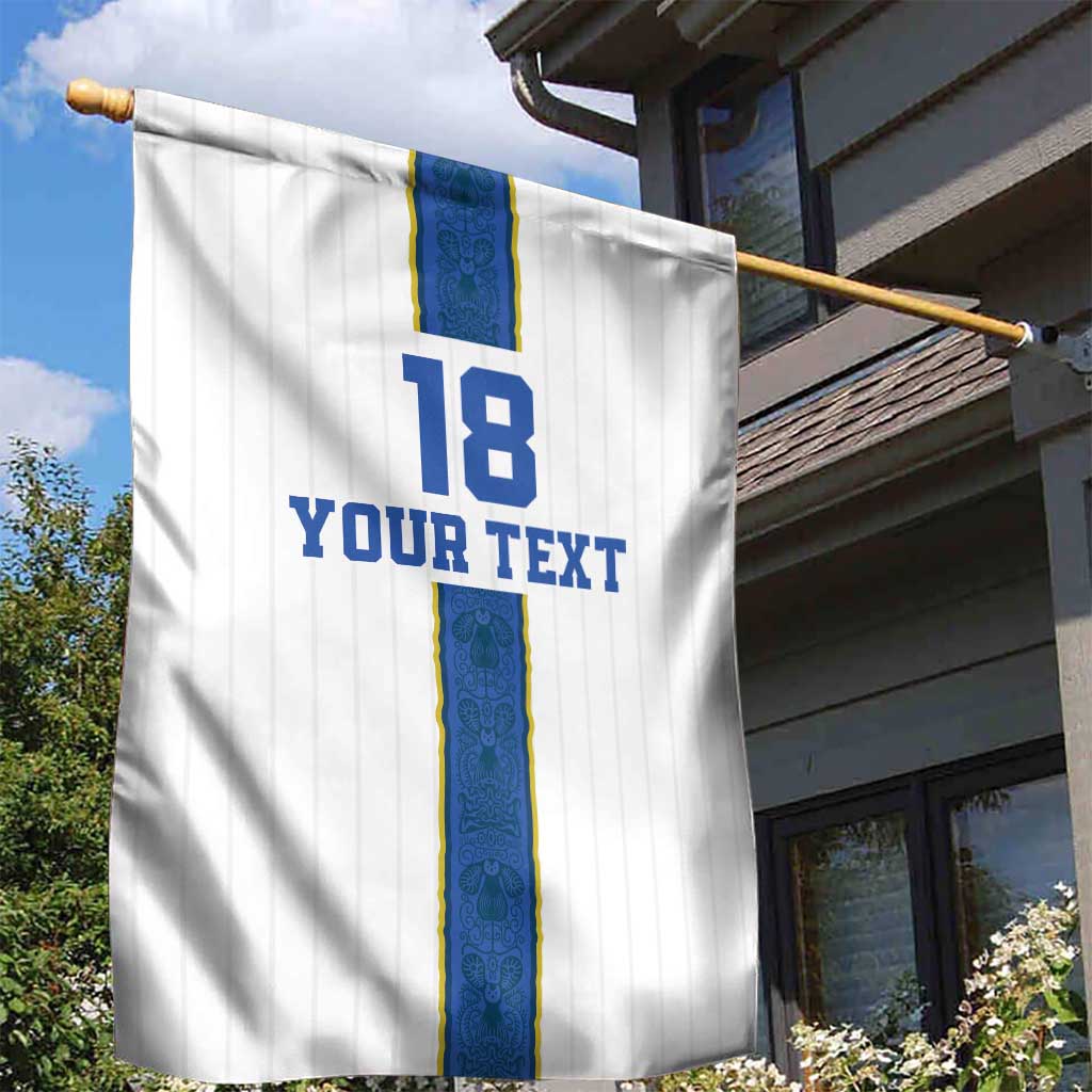 Custom Finland Football Garden Flag Suomi Champion Sami Pattern - Wonder Print Shop