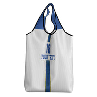 Custom Finland Football Grocery Bag Suomi Champion Sami Pattern - Wonder Print Shop