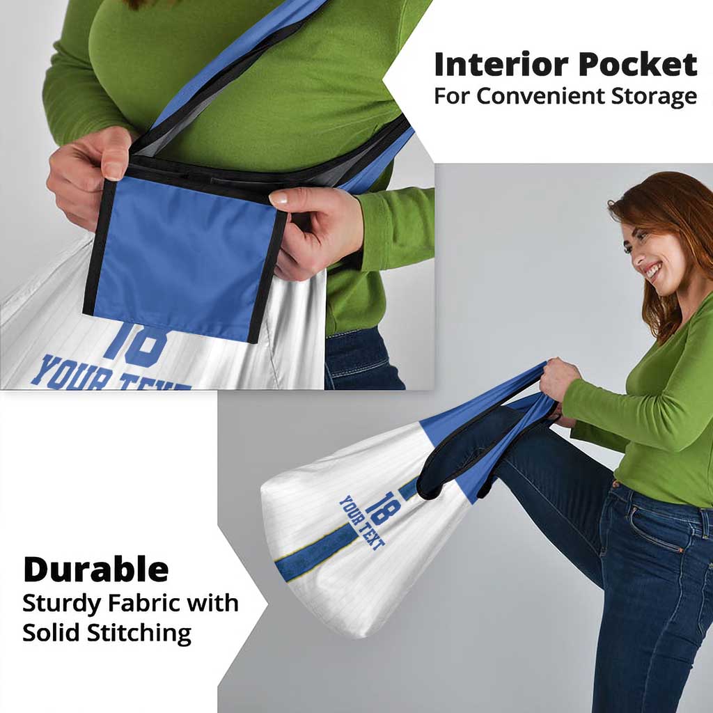 Custom Finland Football Grocery Bag Suomi Champion Sami Pattern - Wonder Print Shop