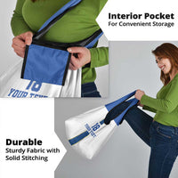 Custom Finland Football Grocery Bag Suomi Champion Sami Pattern - Wonder Print Shop