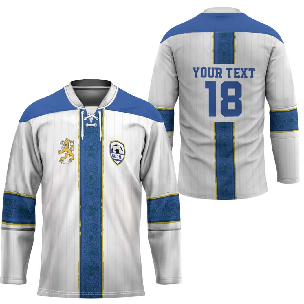 Custom Finland Football Hockey Jersey Suomi Champion Sami Pattern - Wonder Print Shop