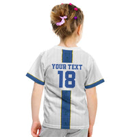 Custom Finland Football Kid T Shirt Suomi Champion Sami Pattern - Wonder Print Shop