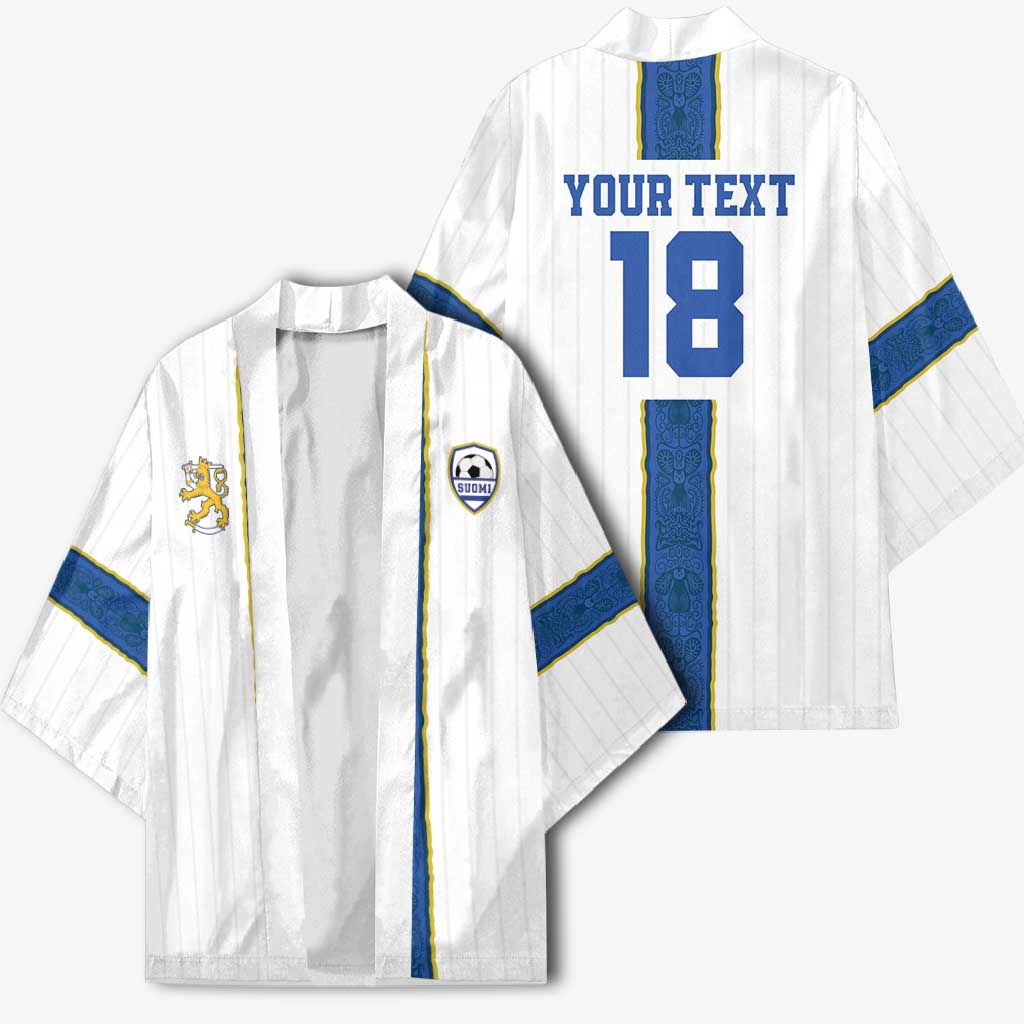 Custom Finland Football Kimono Suomi Champion Sami Pattern - Wonder Print Shop