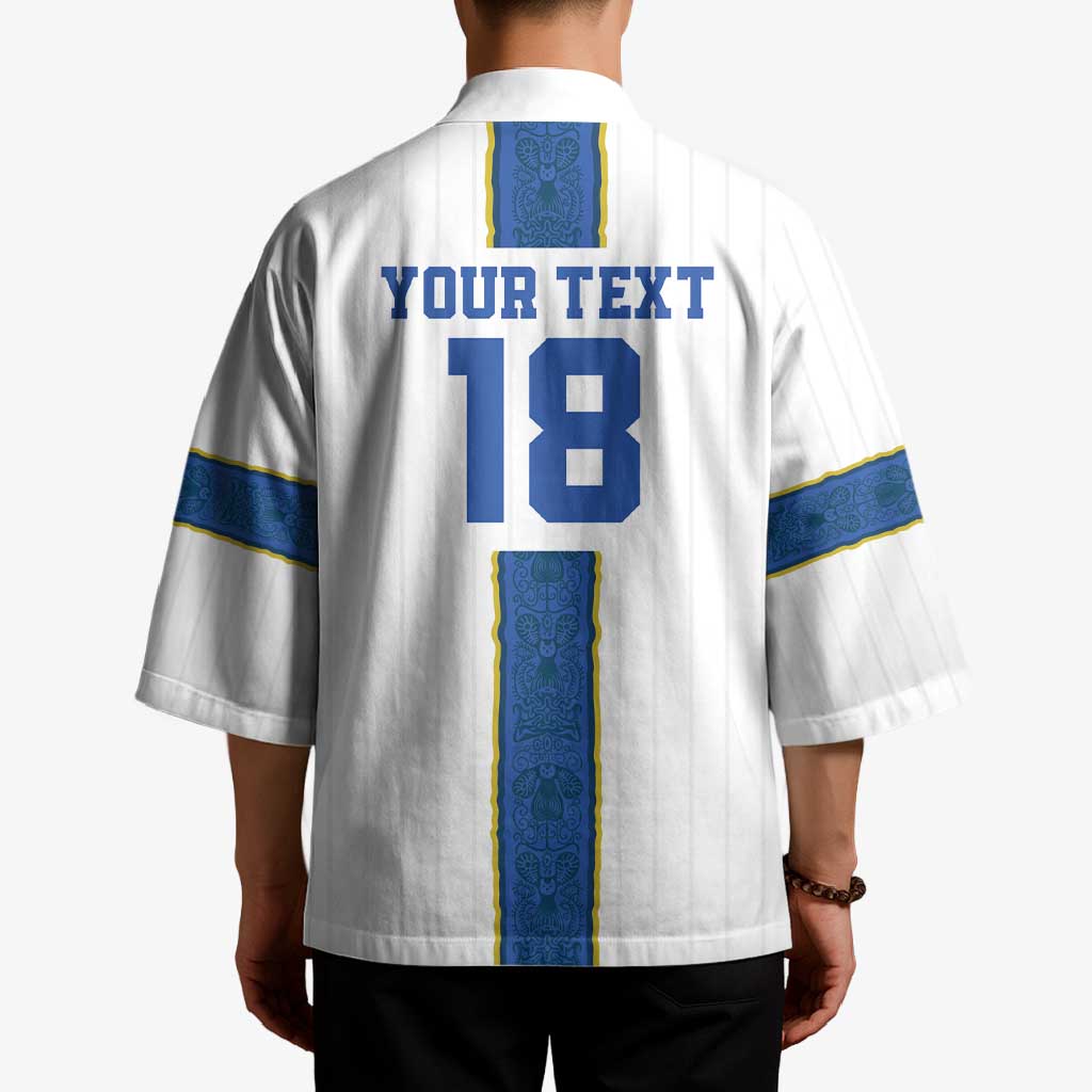 Custom Finland Football Kimono Suomi Champion Sami Pattern - Wonder Print Shop