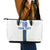 Custom Finland Football Leather Tote Bag Suomi Champion Sami Pattern - Wonder Print Shop