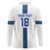 Custom Finland Football Long Sleeve Polo Shirt Suomi Champion Sami Pattern - Wonder Print Shop