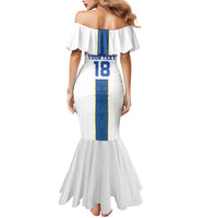 Custom Finland Football Mermaid Dress Suomi Champion Sami Pattern - Wonder Print Shop