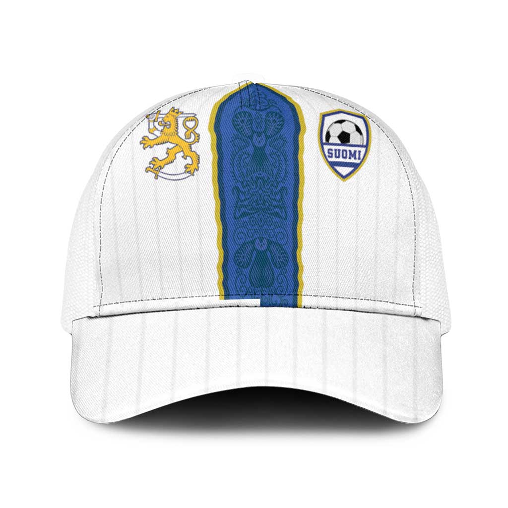 Finland Football Mesh Trucker Cap Suomi Champion Sami Pattern - Wonder Print Shop