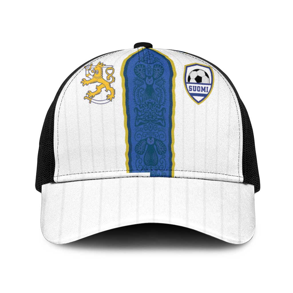 Finland Football Mesh Trucker Cap Suomi Champion Sami Pattern - Wonder Print Shop