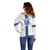 Custom Finland Football Off Shoulder Sweater Suomi Champion Sami Pattern - Wonder Print Shop