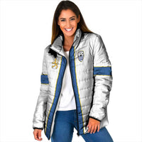 Custom Finland Football Padded Jacket Suomi Champion Sami Pattern - Wonder Print Shop