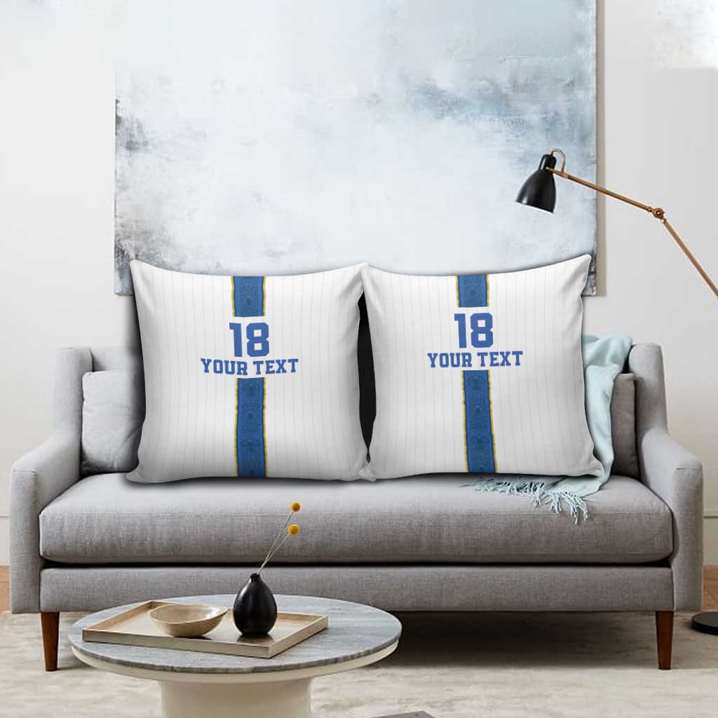 Custom Finland Football Pillow Cover Suomi Champion Sami Pattern - Wonder Print Shop