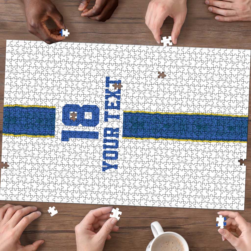 Custom Finland Football Puzzle Suomi Champion Sami Pattern - Wonder Print Shop