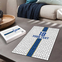 Custom Finland Football Puzzle Suomi Champion Sami Pattern - Wonder Print Shop