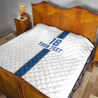 Custom Finland Football Quilt Suomi Champion Sami Pattern - Wonder Print Shop