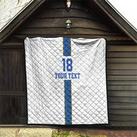 Custom Finland Football Quilt Suomi Champion Sami Pattern - Wonder Print Shop