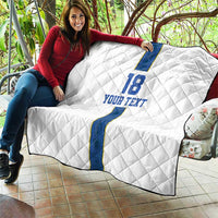 Custom Finland Football Quilt Suomi Champion Sami Pattern - Wonder Print Shop