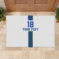 Custom Finland Football Rubber Doormat Suomi Champion Sami Pattern - Wonder Print Shop