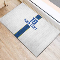 Custom Finland Football Rubber Doormat Suomi Champion Sami Pattern - Wonder Print Shop