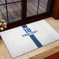 Custom Finland Football Rubber Doormat Suomi Champion Sami Pattern - Wonder Print Shop