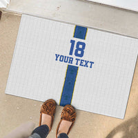 Custom Finland Football Rubber Doormat Suomi Champion Sami Pattern - Wonder Print Shop